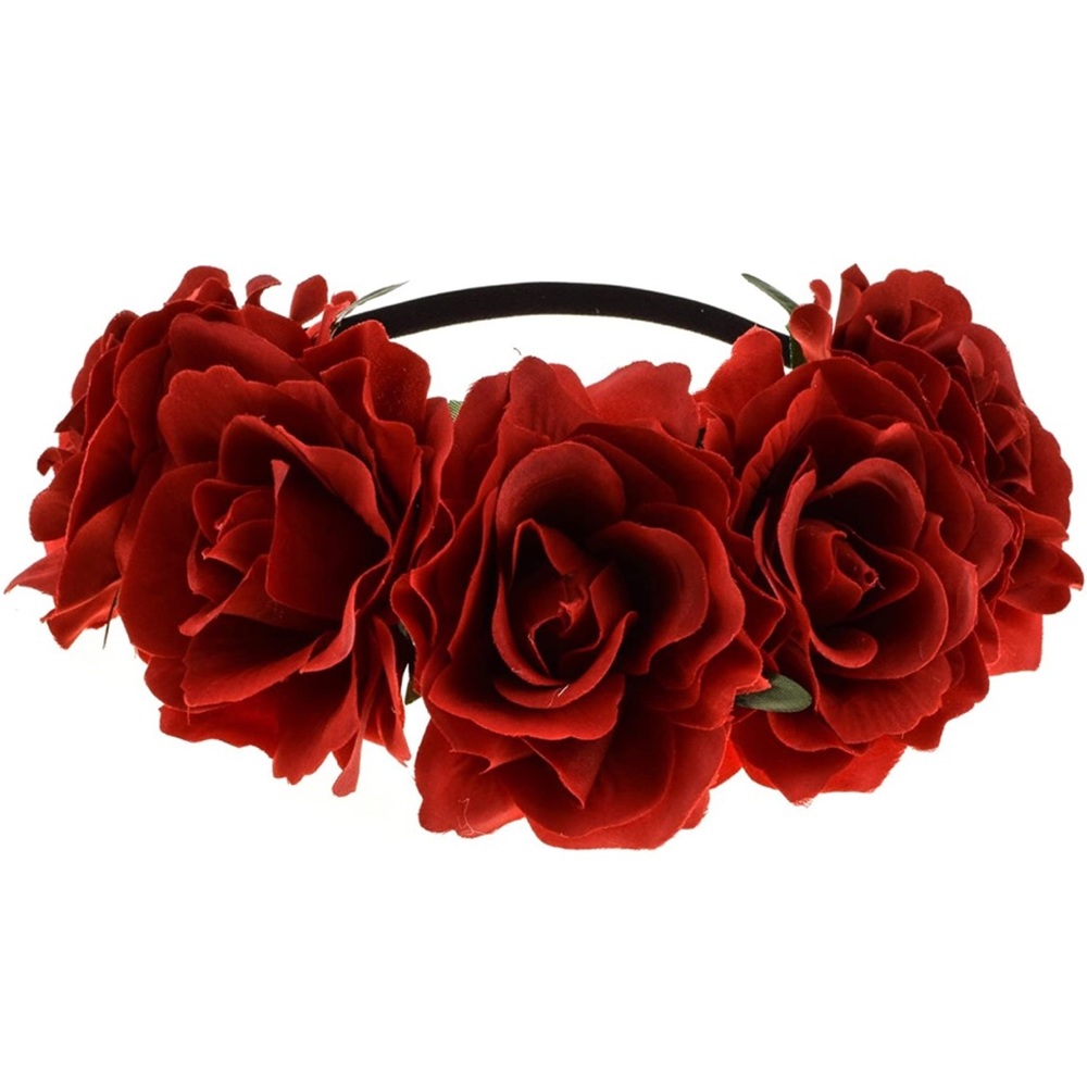 Rose Floral Crown Garland Flower Headband